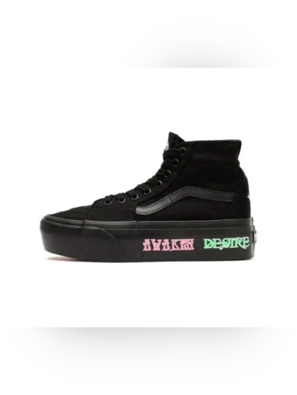 RARE Black Platform Vans Awaken Desire Glow In The Dark Sneakers